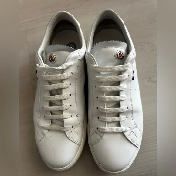 Moncler Alodie Off-White Sneakers with Logo Soles